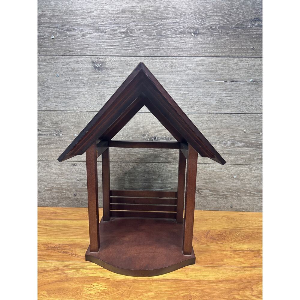 Lenox Wood Creche Stable First Blessing Nativity H18.5xW15 xD9.5”